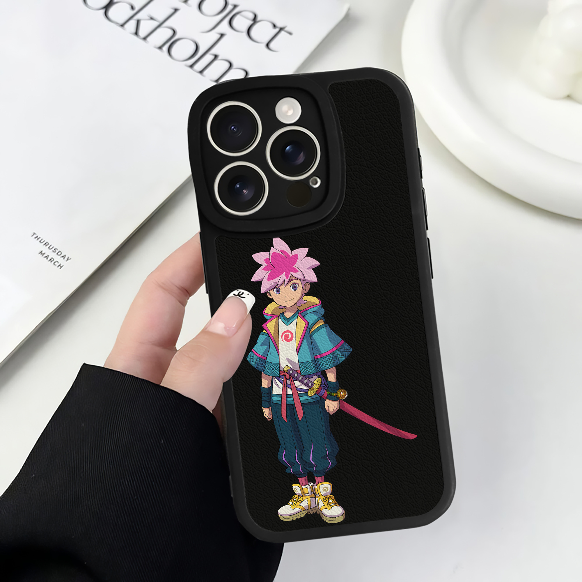（画像用） 妖怪ウォッチ Yo-kai Watch 【iPhone 16シリーズ対応】シリコンスマホケース（レザー調） 材質：シリコン